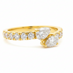 Pear Shape Bypass Diamond Ring 70847
