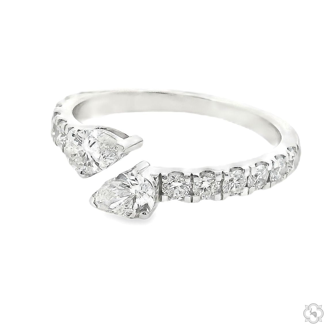 Pear Shape Bypass Diamond Ring 70847 | TraxNYC