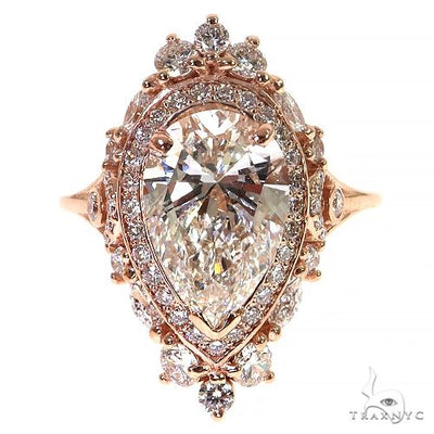 Pear Shape Diamond Engagement Ring (Lab) 68365 - Image 1