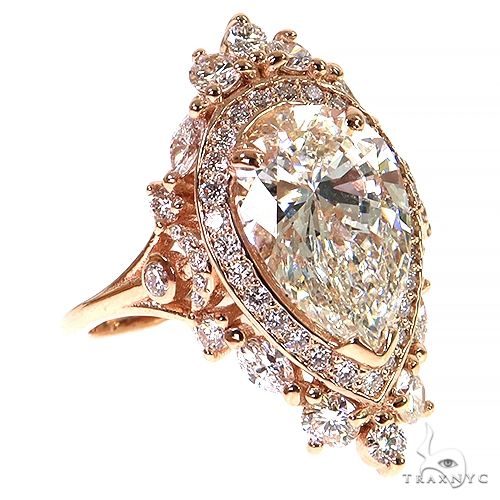 Pear Shape Diamond Engagement Ring (Lab) 68365 - Image 2