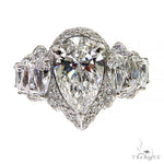 Pear Shape Diamond Engagement Ring (Lab) 68460 - Image 1