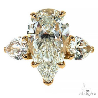 Pear Shape Diamond Engagement Ring (Lab) 69647 - Image 1