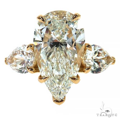 Pear Shape Diamond Engagement Ring (Lab) 69647 - Image 1