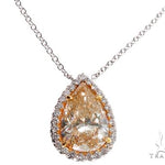 Pear Shape Fancy Yellow Diamond Necklace 64393 - Image 1