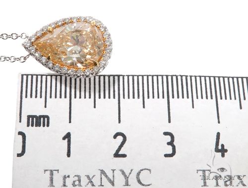 Pear Shape Fancy Yellow Diamond Necklace 64393 - Image 8