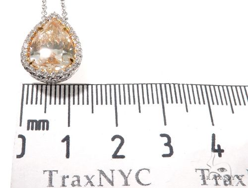 Pear Shape Fancy Yellow Diamond Necklace 64393 - Image 9