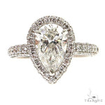 Pear Shape Halo Diamond Engagement Ring 68835 - Image 1