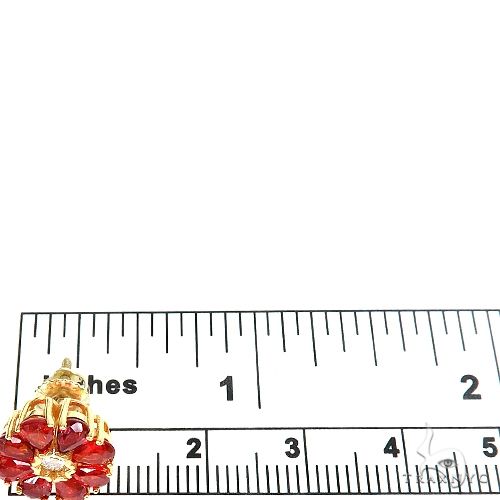 Pear Shape Red Sapphire Earrings 67040 - Image 4