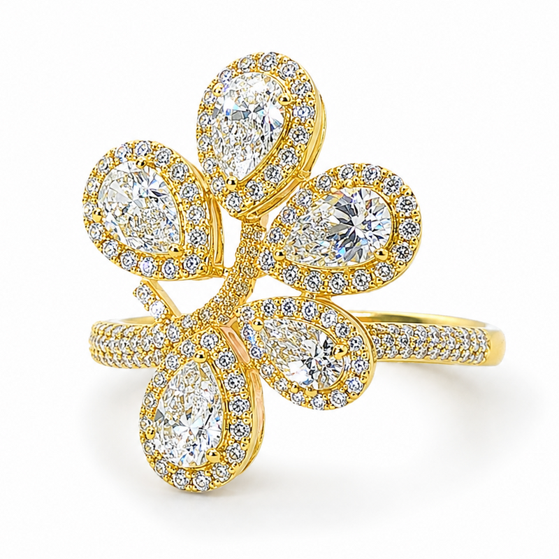 Pear Blossom Halo Lab-Grown Diamond Ring, photo 2 of 9
