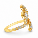 Pear Blossom Halo Ring 71617