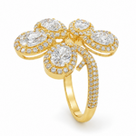 Pear Blossom Halo Ring 71617