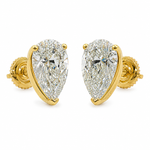 Pear Shape Diamond Earrings 4 Ct 71626