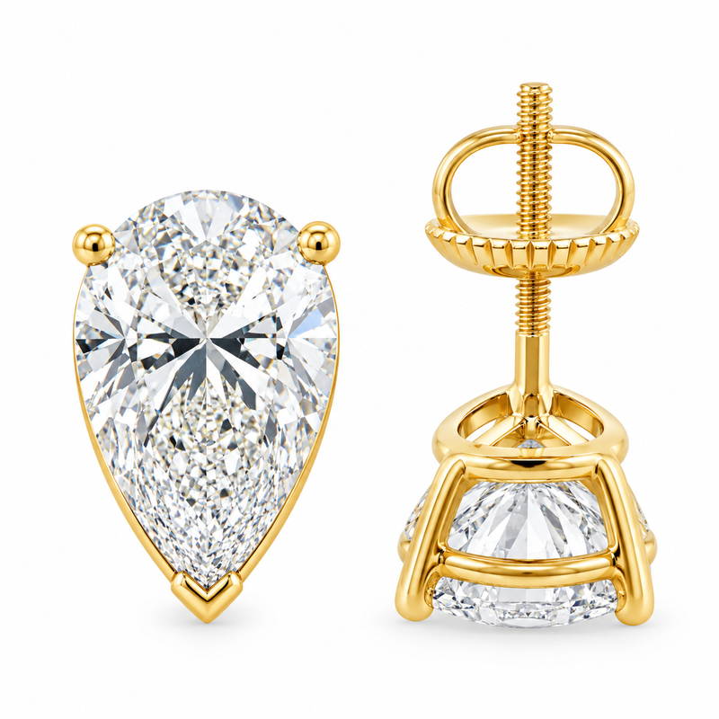 Pear Shape Lab-Grown Diamond Earrings 4 Ct, photo 6 of 9