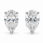 Pear Shape Diamond Stud Earrings 71856