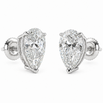 Pear Shape Diamond Stud Earrings 71856