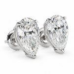 Pear Shape Diamond Stud Earrings 71856