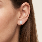 Pear Shape Diamond Stud Earrings 71856