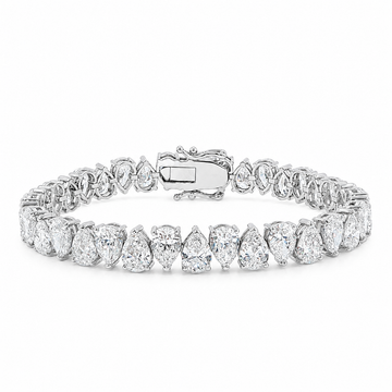 Pear Shape Tennis Bracelet 7.70mm in 14K gold