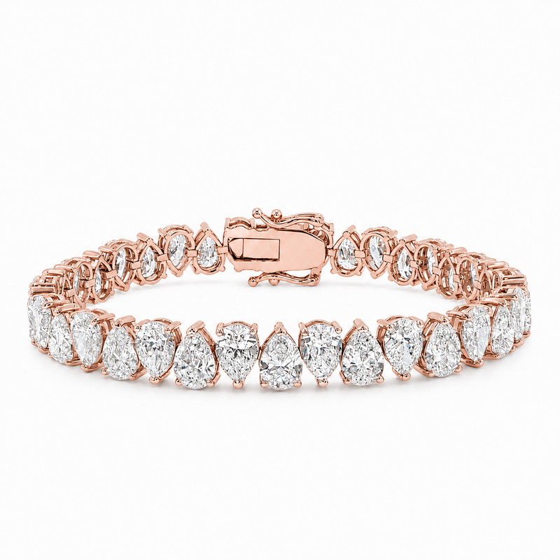 Pear Shape Tennis Bracelet 7.70mm 71681