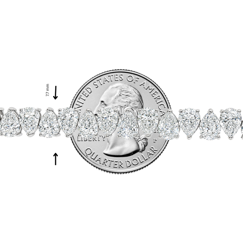 Pear Shape Tennis Bracelet 7.70mm 71681