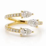 Pear Shape Three Stone Wrap Ring 71616
