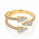 Pear Shape Three Stone Wrap Ring 71616