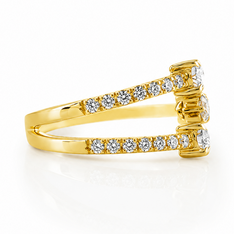 Pear Shape Three Stone Wrap Ring 71616