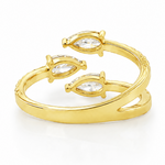 Pear Shape Three Stone Wrap Ring 71616