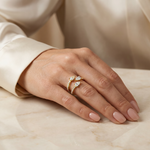 Pear Shape Three Stone Wrap Ring 71616