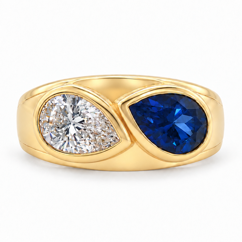 Pear Yin Yang Sopranos Ring