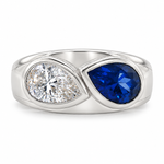 Pear Yin Yang Sopranos Ring, view 2