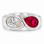 Pear Yin Yang Sopranos Ring, view 6