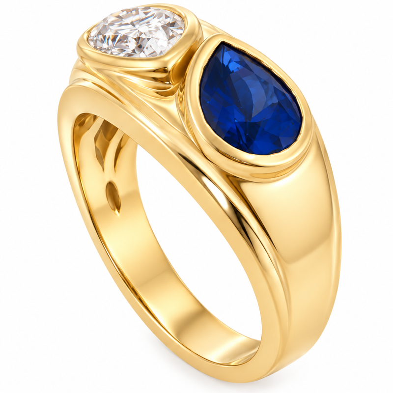 Pear Yin Yang Sopranos Ring, view 10