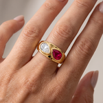 Pear Yin Yang Sopranos Ring, view 11