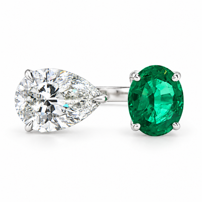 14K Gold Emerald & Diamond Ring 71888