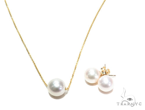 Pearl Necklace and Earring Set 42636 - Image 1