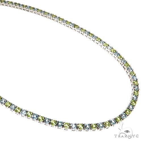 Peridot  Aquamarine Tennis Chain 67580 - Image 2