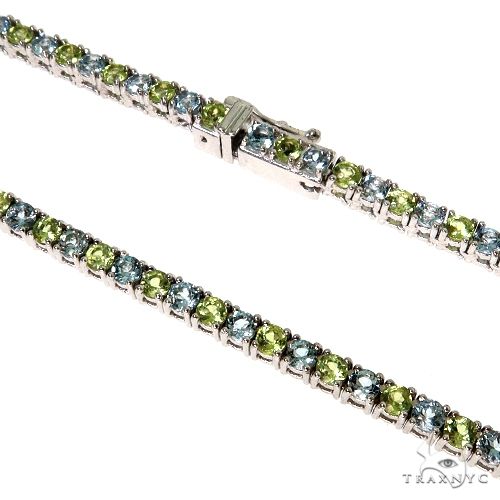 Peridot  Aquamarine Tennis Chain 67580 - Image 3