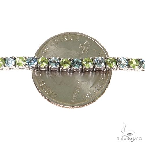 Peridot  Aquamarine Tennis Chain 67580 - Image 5
