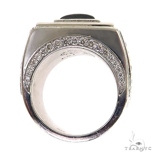 14K Gold Phantom Black Star Sapphire Diamond Ring, photo 5 of 6