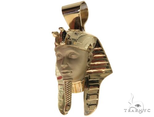 14K Pharaoh King Tut Pendant, photo 3 of 15