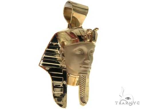 14K Pharaoh King Tut Pendant, photo 8 of 15