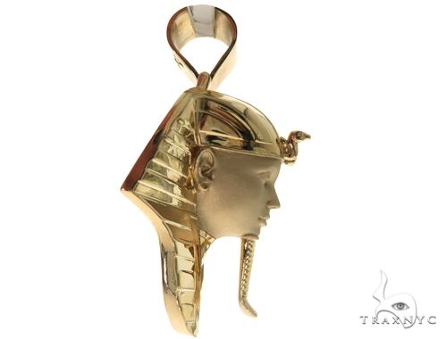 14K Pharaoh King Tut Pendant, photo 10 of 15