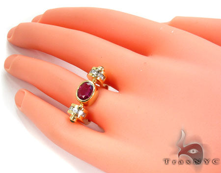 Pink Angel Wings Diamond Ring 26014 - Image 7