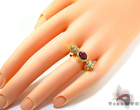 Pink Angel Wings Diamond Ring 26014 - Image 8