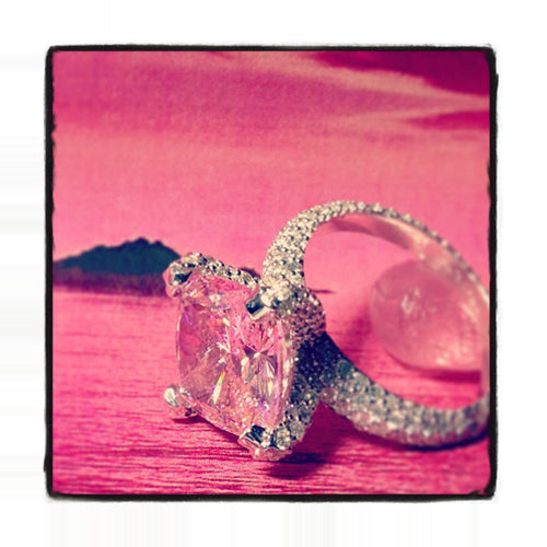 Pink CZ Diamond Ring 34568 - Image 1