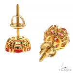 10 PT Pink Diamond Flower Earrings (Lab) 68207 - Image 3