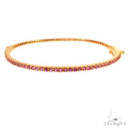 Pink Sapphire Bangle Bracelet 67812 - Image 1