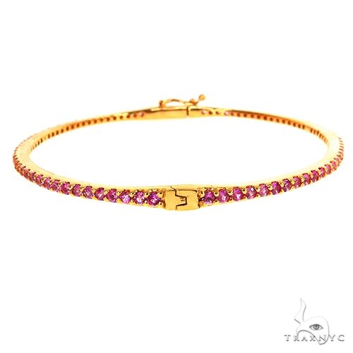 Pink Sapphire Bangle Bracelet 67812 - Image 3