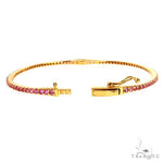 Pink Sapphire Bangle Bracelet 67812 - Image 4